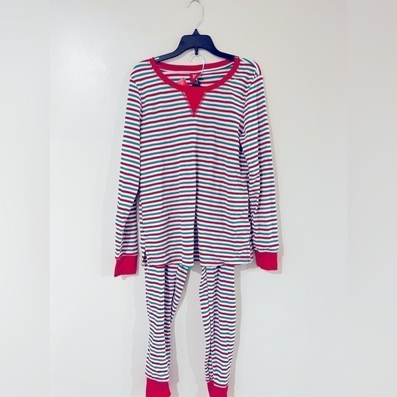 Family Pajamas Matching Women's Thermal Waffle Holiday Stripe Pajama Set XS - Picture 9 of 11